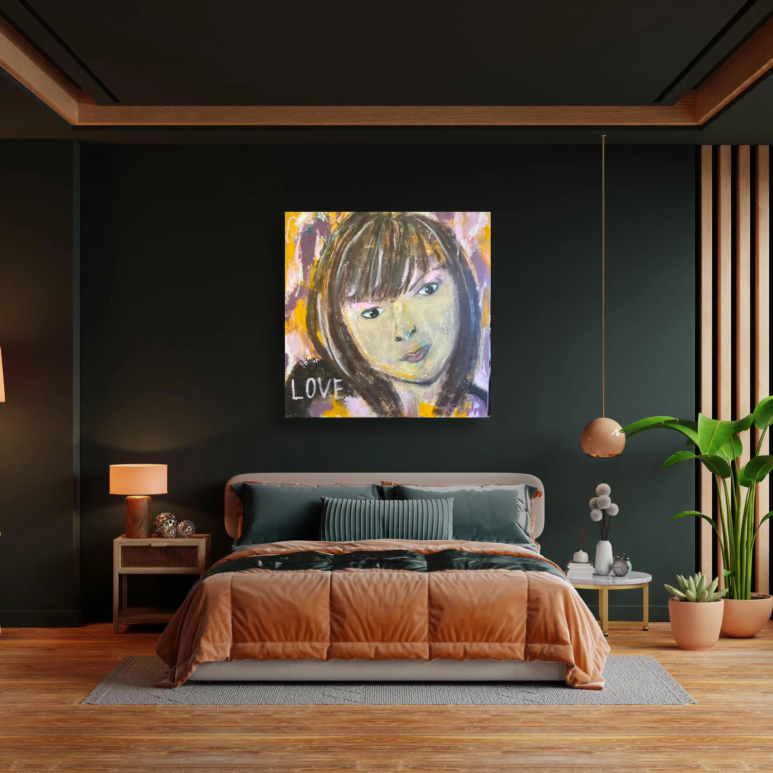 Look of Love on Bedroom dark green.webp